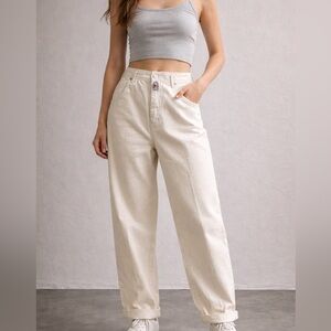 Mexx Cream High-Waisted Trousers